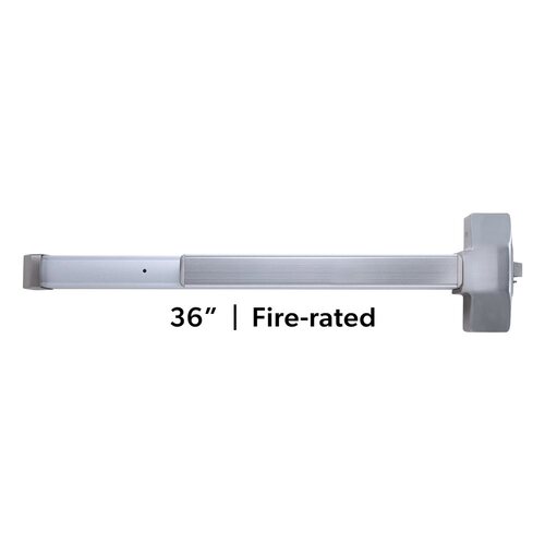 Grade 1 Fire-Rated 36" Rim Exit Device, Aluminum