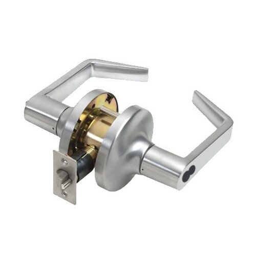 NSP LC2484 CTL 26D 234 Grade 2 LFIC Classroom Lever, Schlage C Keyway, Less Core, Satin Chrome