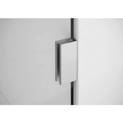 Vela 5 in. x 78 in. Fully Frameless Glass Shower Panel - Single Fixed Panel Brushed Nickel