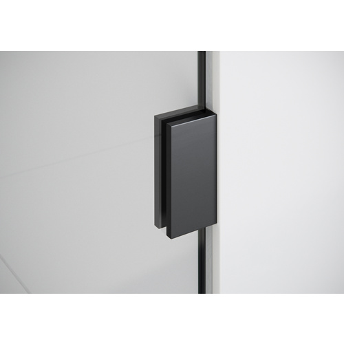 Vela 7 in. x 78 in. Fully Frameless Glass Shower Panel - Single Fixed Panel Matte Black