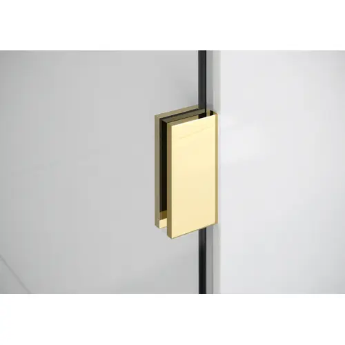 Vela 9.5 in. x 78 in. Fully Frameless Glass Shower Panel - Single Fixed Panel Polished Brass