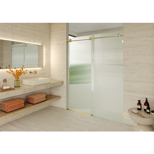 Glass Warehouse FLSLD-60-L-SB Galaxy 60 in. x 78 in. Fully Frameless ...