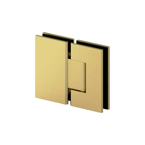 Gamma 180 Degree Glass-to-Glass Hinge Satin Brass