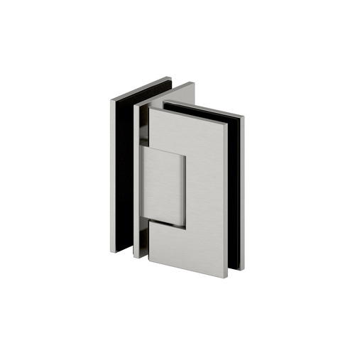 Gamma 90 Degree Glass-to-Glass Hinge Brushed Nickel