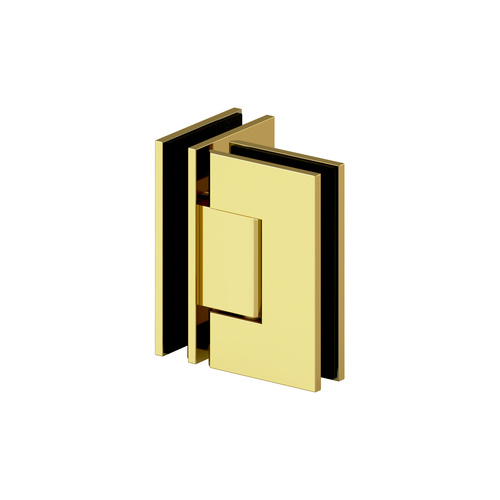 Gamma 90 Degree Glass-to-Glass Hinge Polished Brass