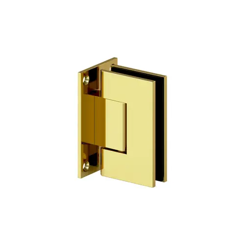 Gamma Wall Mount Full Back Plate Hinge Polished Brass