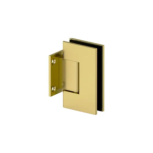 Gamma Wall Mount Short Back Plate Hinge Satin Brass