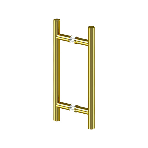 Hyperion 8" Ladder Style Back-to-Back Pull Handle Polished Brass