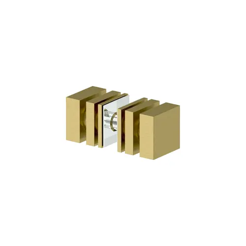 Kestral Square Back-to-Back Style Knobs Satin Brass