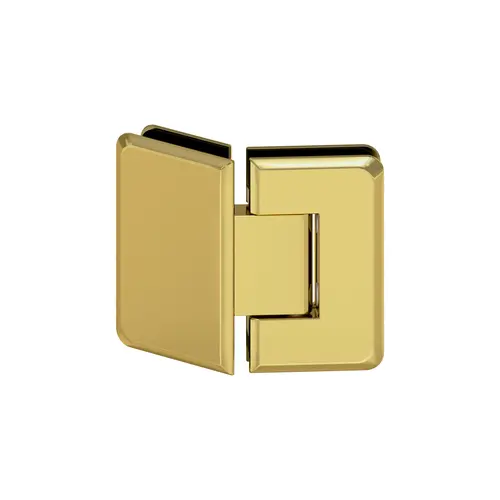 Pegasus 135 Degree Glass-to-Glass Hinge Polished Brass