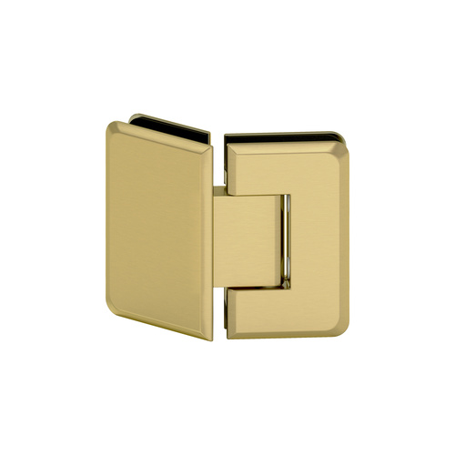 Pegasus 135 Degree Glass-to-Glass Hinge Satin Brass