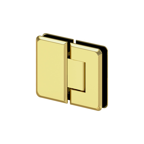 Pegasus 180 Degree Glass-to-Glass Hinge Polished Brass