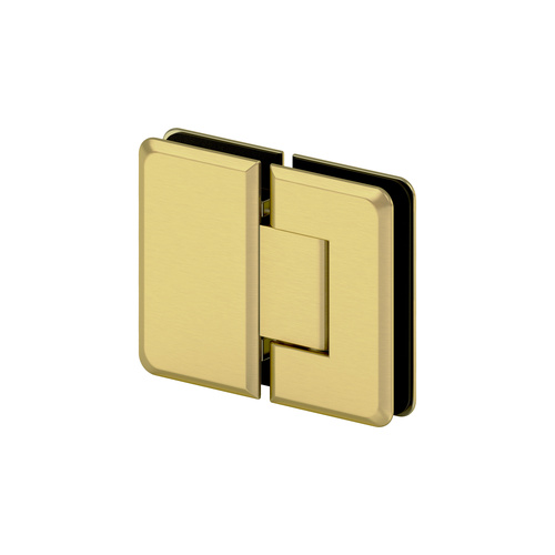 Pegasus 180 Degree Glass-to-Glass Hinge Satin Brass