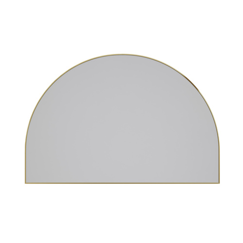 Glass Warehouse SF-ARC-48X32-SB Kira 48 in. x 32 in. Arched Mirror Satin Brass