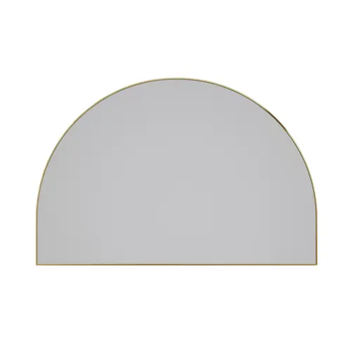 Kira 60 in. x 40 in. Arched Mirror Satin Brass