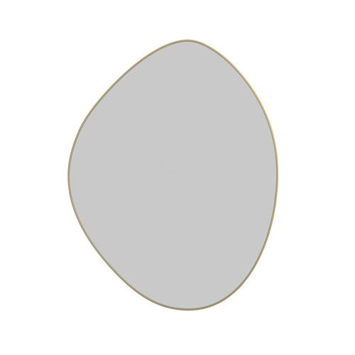 Starla 28 in. x 36 in. Pebble Mirror Satin Brass