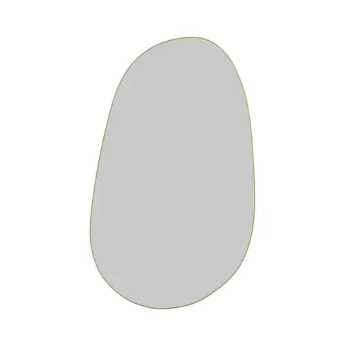 Starla 36 in. x 59 in. Pebble Mirror Satin Brass