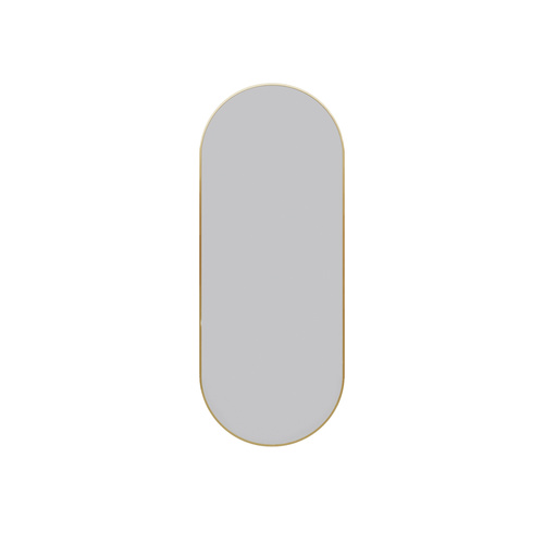 Inara 16 in. x 40 in. Pill Mirror Satin Brass