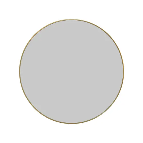 Leia 32 in. Round Mirror Satin Brass