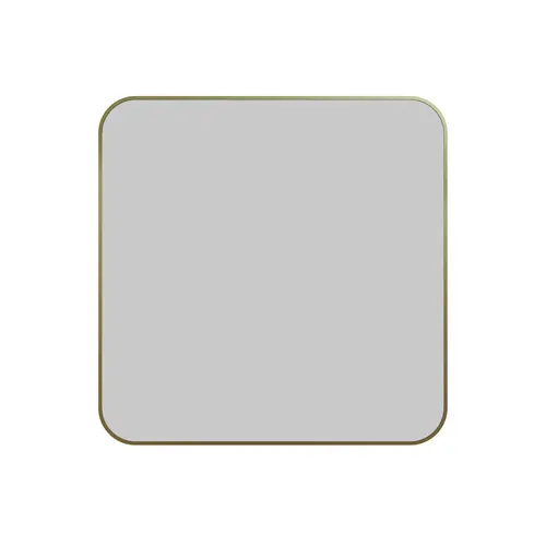 Trinity 22 in. x 22 in. Square Radius Mirror Satin Brass