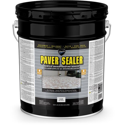 PAINTS DYC7200/5 PAVER SEALER Waterproofing Sealer, Gloss, Liquid, Clear, 5 gal