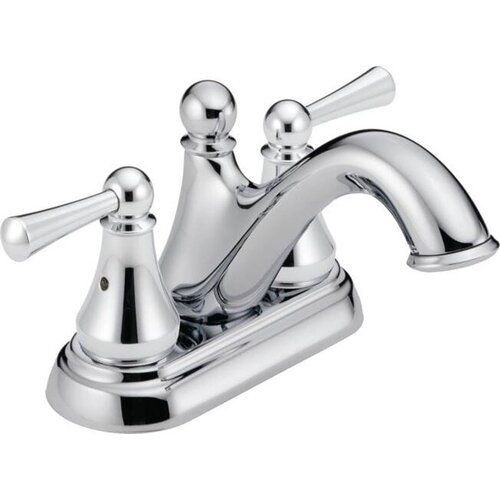 Haywood Series Bathroom Faucet, 1.2 gpm, 2-Faucet Handle, 3-Faucet Hole, Brass, Chrome Plated