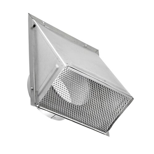 Duct Wall Cap with Spring, Aluminum, 6 In.