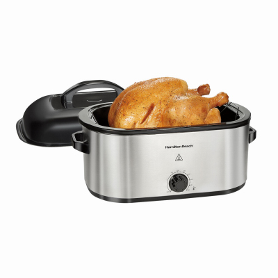 Proctor Silex 32215 Electric Roaster Oven, Stainless Steel / Black Accents, 22 Qt