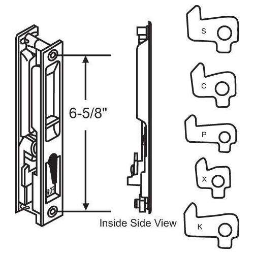 STANDARD W/NITE LOCK & KEY CHR OME PDH196