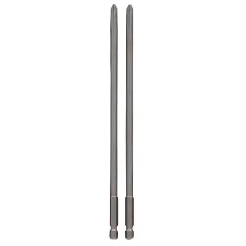 Screwdriver Bit, #2 Drive, Phillips Drive, 3 in L Pair