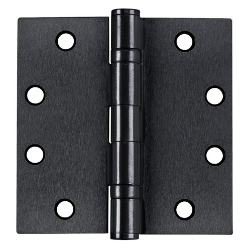 Door Hinge, Steel, Matte Black, Removable Pin