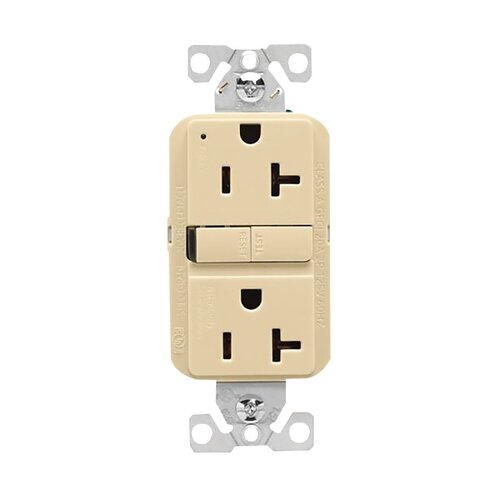 RECEPTACLE GFCI IVORY 20A 125V