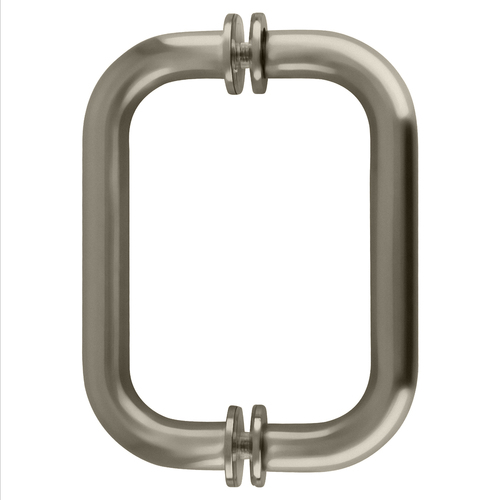 Satin Nickel 6" Tubular Back-to-Back 3/4" Diameter Shower Door Pull Handles