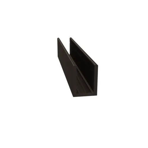 Fixed Panel Deep U-Channel 3/8" Oil Rubbed Bronze -  12" Stock Length - pack of 25