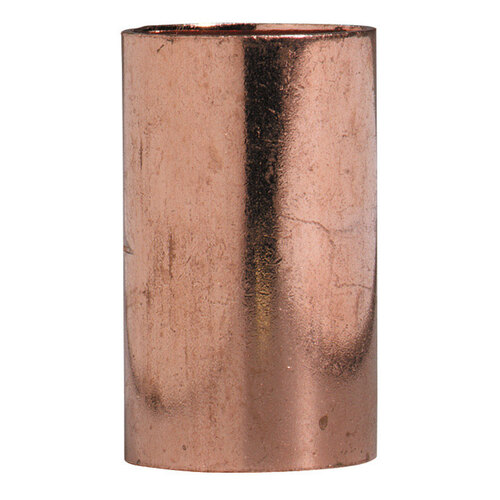 Coupling with Stop 1/2" Sweat X 1/2" D Sweat Copper - pack of 25