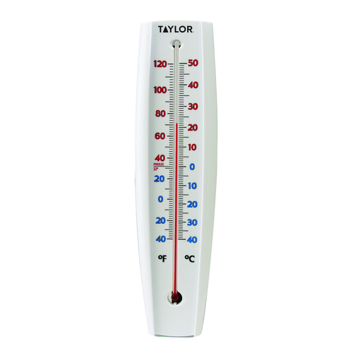 TAYLOR 5109 Tube Thermometer Jumbo Size Plastic White 14.75" White