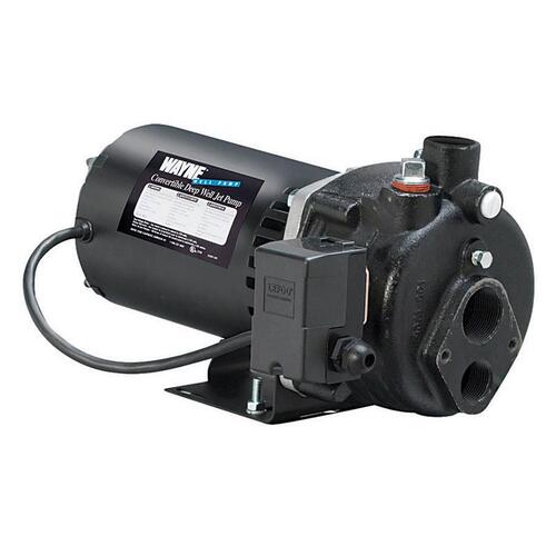 Jet Well Pump, 120/240 V, 0.75 hp, 1-1/4 in Suction, 3/4 in Discharge Connection, 90 ft Max Head, 462 gph
