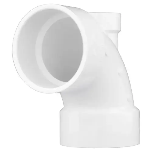 3 In. x 3 In. x 1-1/2 In. Schedule 40 90 Deg. Lowheel Inlet DWV PVC Elbow (1/4 Bend)