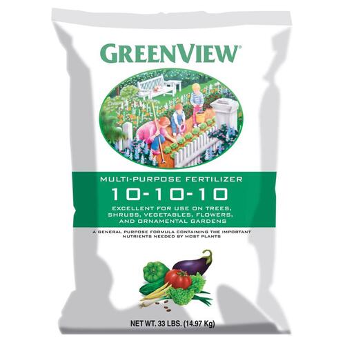 GreenView 21-00563 Plant Fertilizer Fruits/Vegetables Garden 10-10-10 33LB