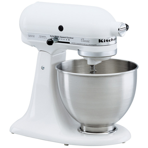 Mixer Classic Stand 4.5 qt. 10 Stainless Steel White 250 watts White