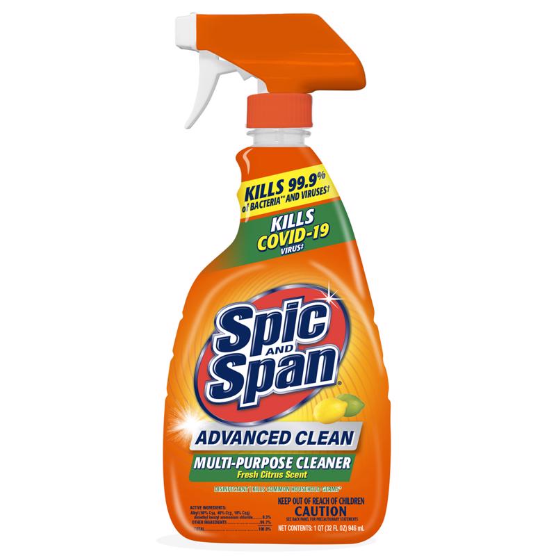 Spic and Span 21339638603 Multi-Purpose Cleaner Fresh Citrus Scent Liquid Spray 32 oz