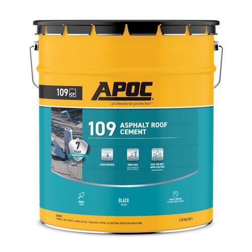 APOC AP-1095 Roof Cement Black Asphalt 5 gal Black