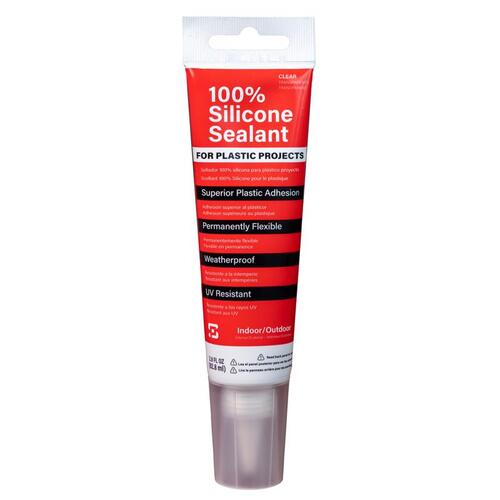 Polymershapes GE28 Sealant Clear Silicone Adhesive 2.8 oz Clear