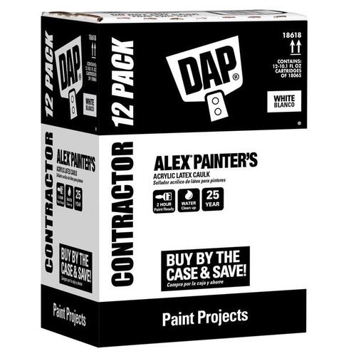 Caulk Alex White Acrylic Latex Painter's 10.1 oz White