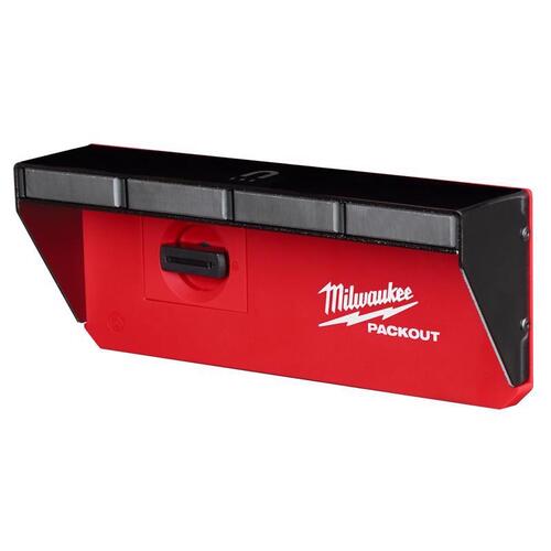 Magnetic Power Tool Holder Packout Shop Storage 9.5" W X 3.5" H Garage Organizer Bla Black/Red