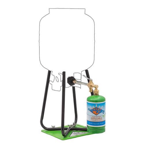 Flame King YSN1LBKT 1 lb. Refillable Propane Cylinder with Refill Kit