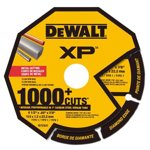 Metal Cutting Wheel XP 4-1/2" D X 7/8" Diamond