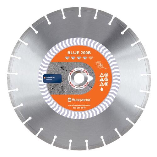 Husqvarna 542751032 Circular Saw Blade 14" D X 1" Blue 200B Alloy Steel