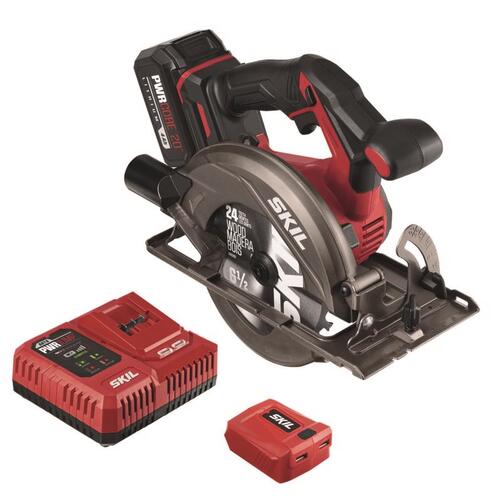 SKIL CR5413-1A Circular Saw Kit, Battery Included, 20 V, 4 Ah, 6-1/2 in Dia Blade