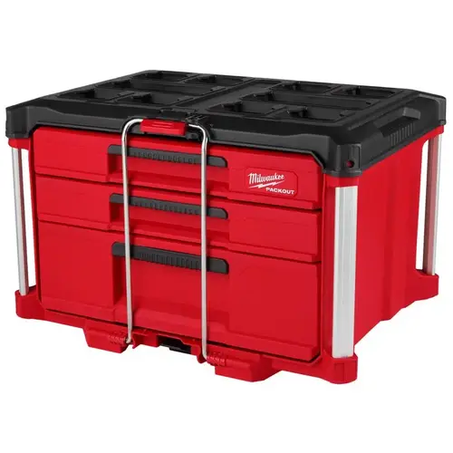 Tool Box Packout 16.3" 3 Drawer Black/Red Black/Red